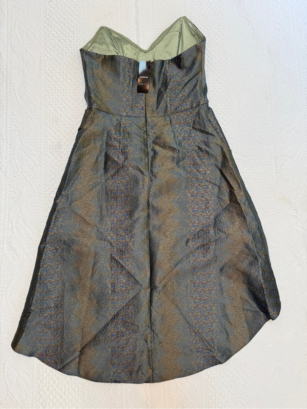 NWT Bebe Asymmymetrical Wrap Dress Cocktail Party Women’s Size 8 - Picture 3 of 8